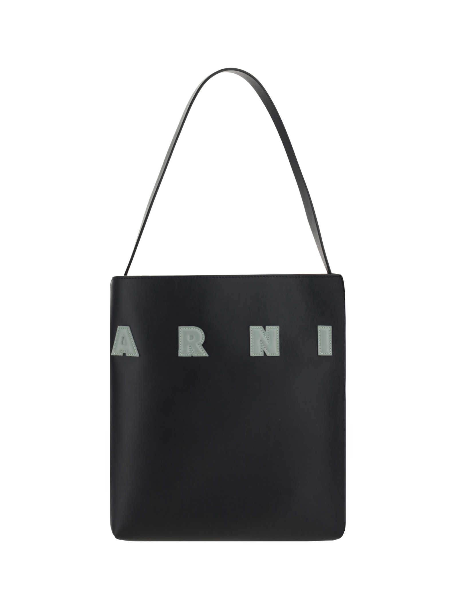 MARNI MUSEO LOGO PATCH TOTE BAG 