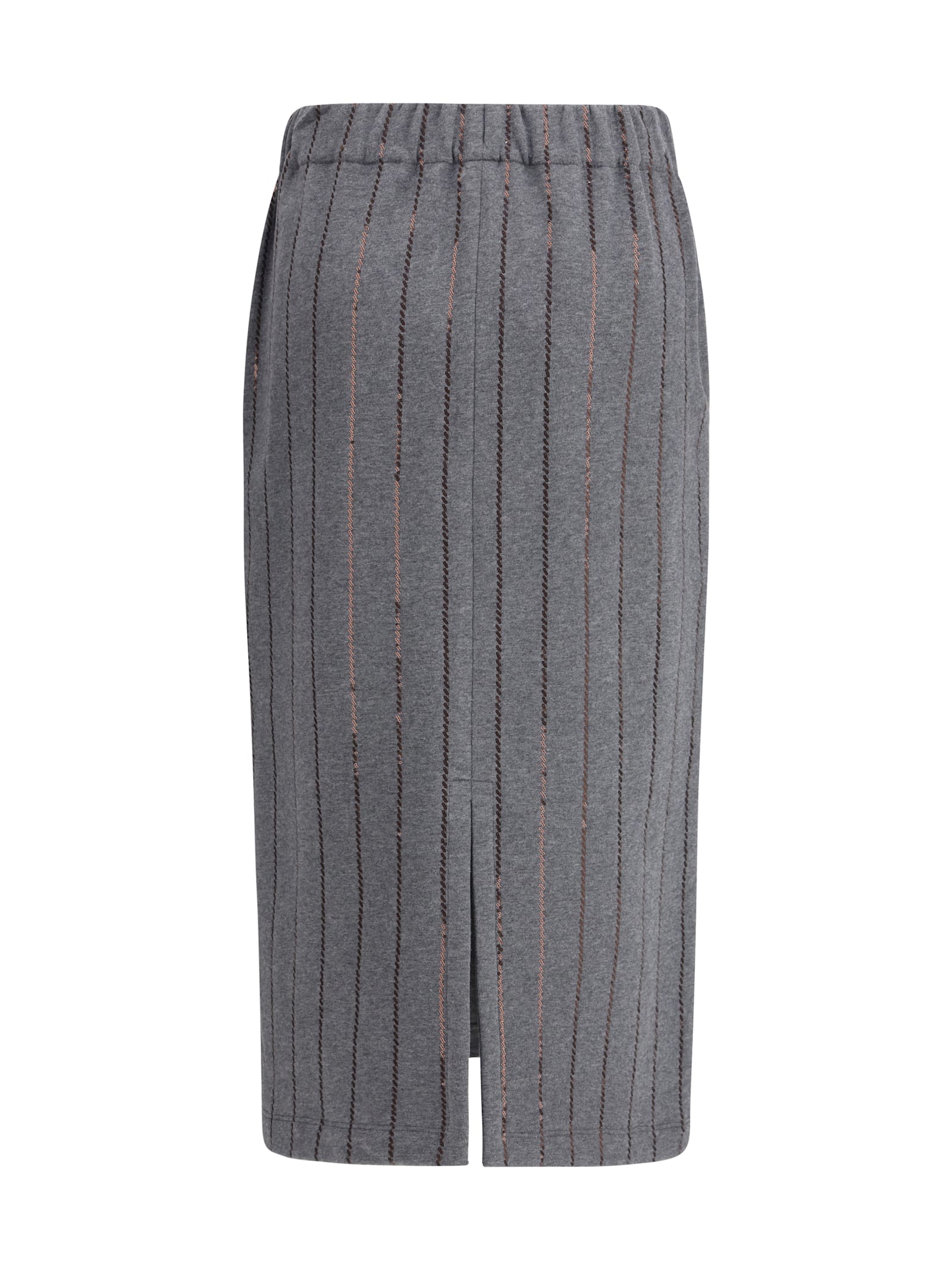 Brunello Cucinelli Pencil Skirt In Gray