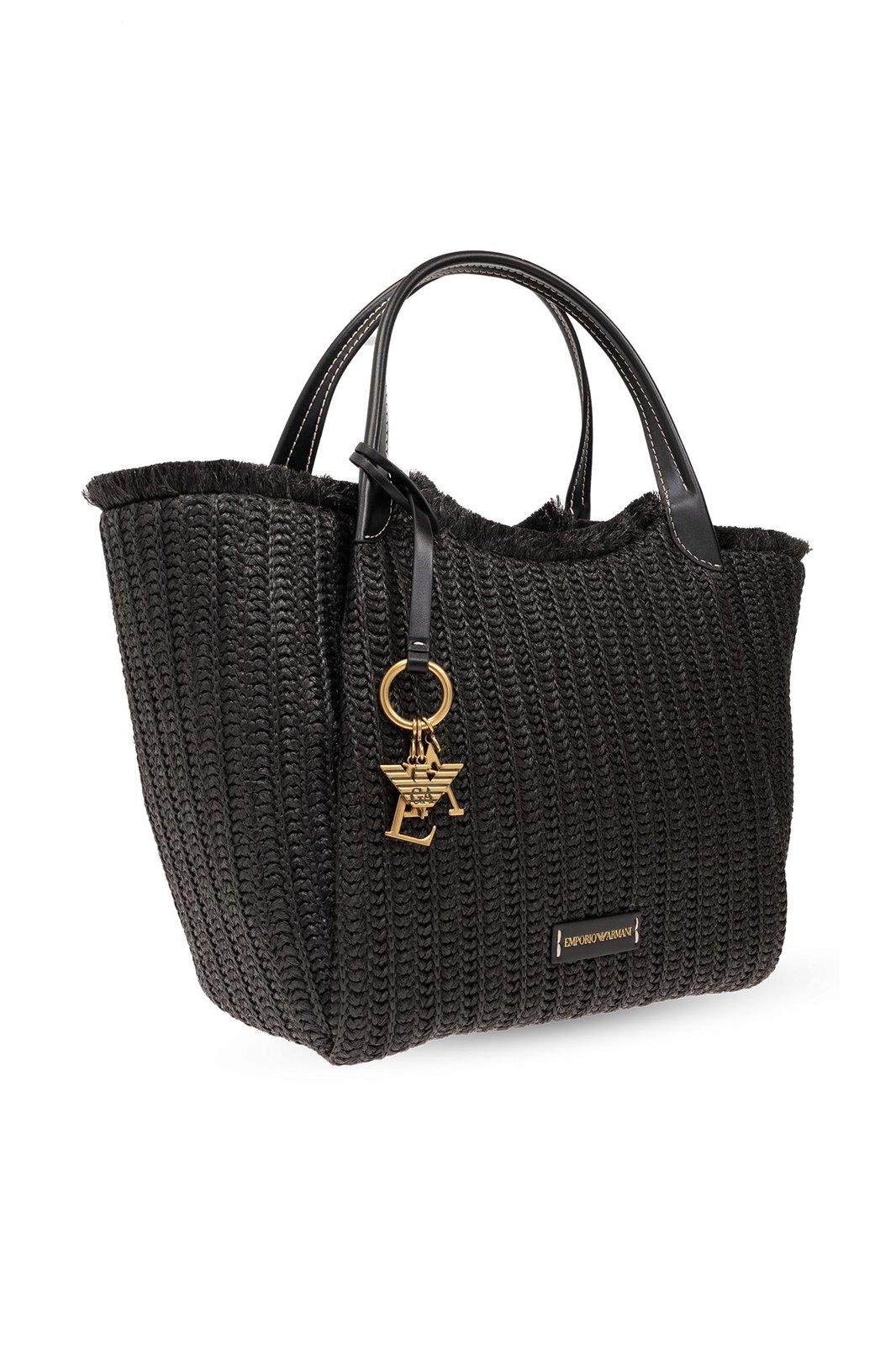 Shop Emporio Armani Shopper Bag In Black
