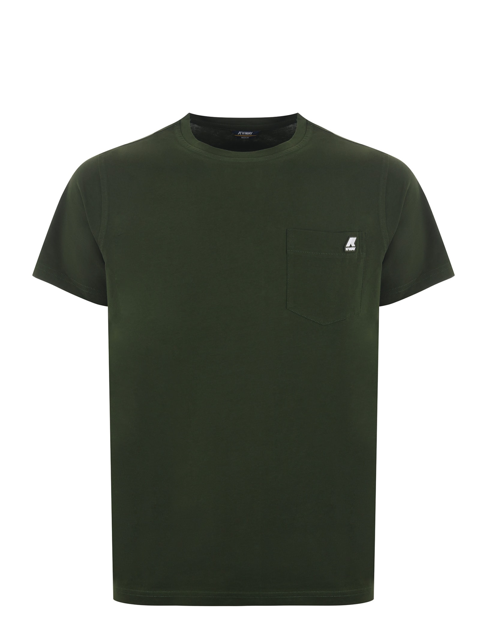 Shop K-way T-shirt In Verde Militare