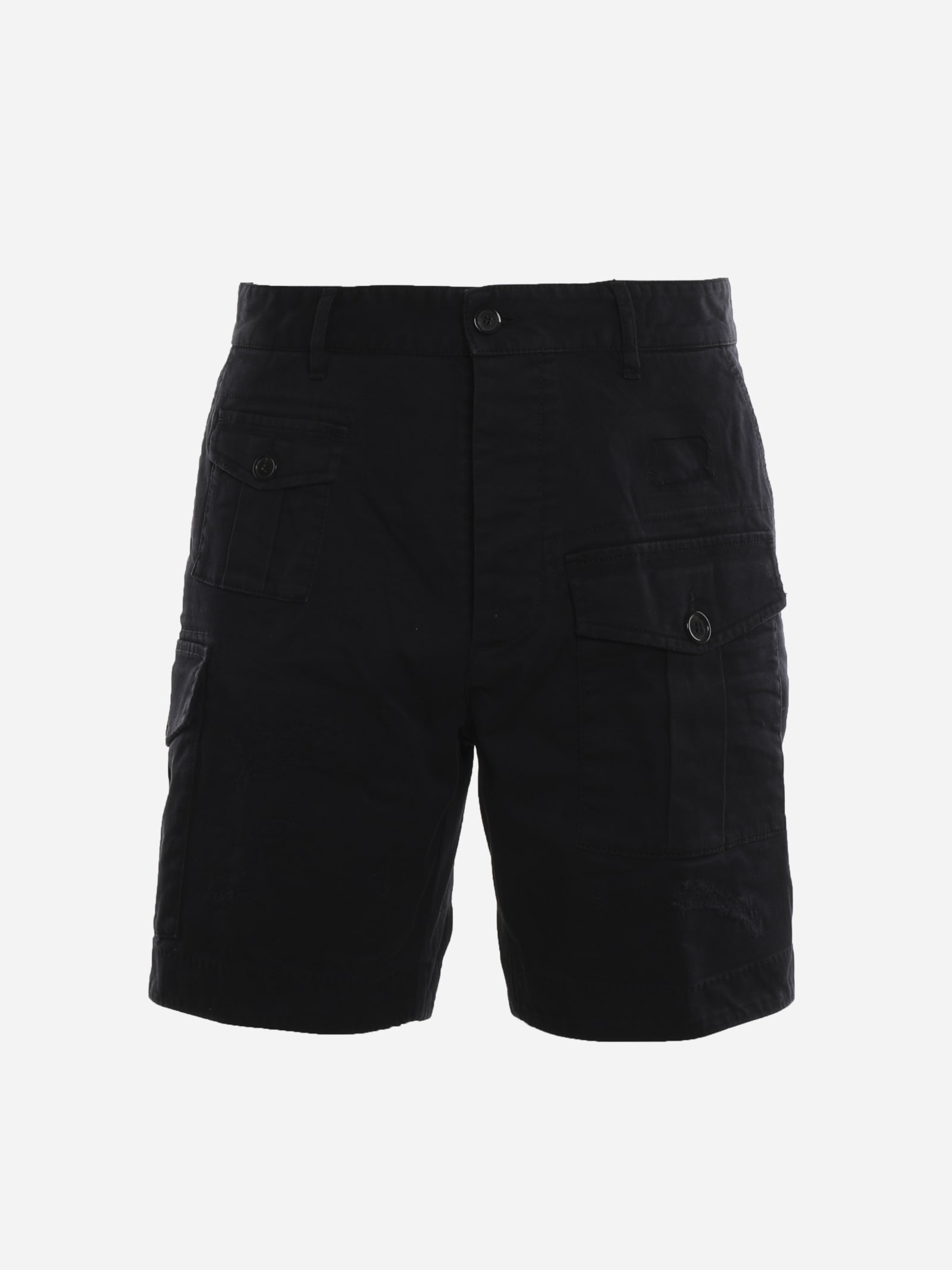 Dsquared2 Multi-pocket Cargo Shorts In Cotton Blend