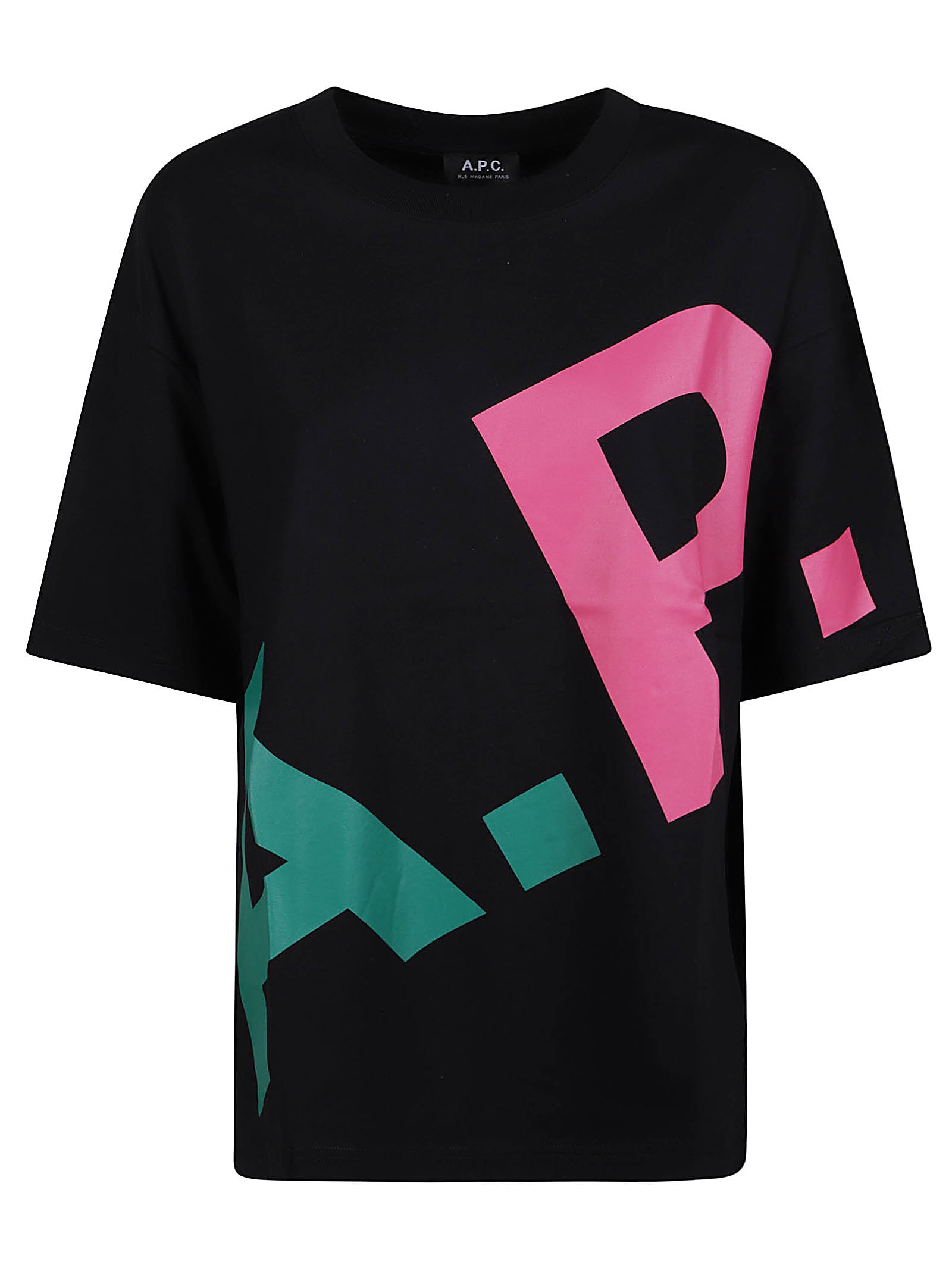 Shop Apc Lisandre T-shirt In Black/multicolor