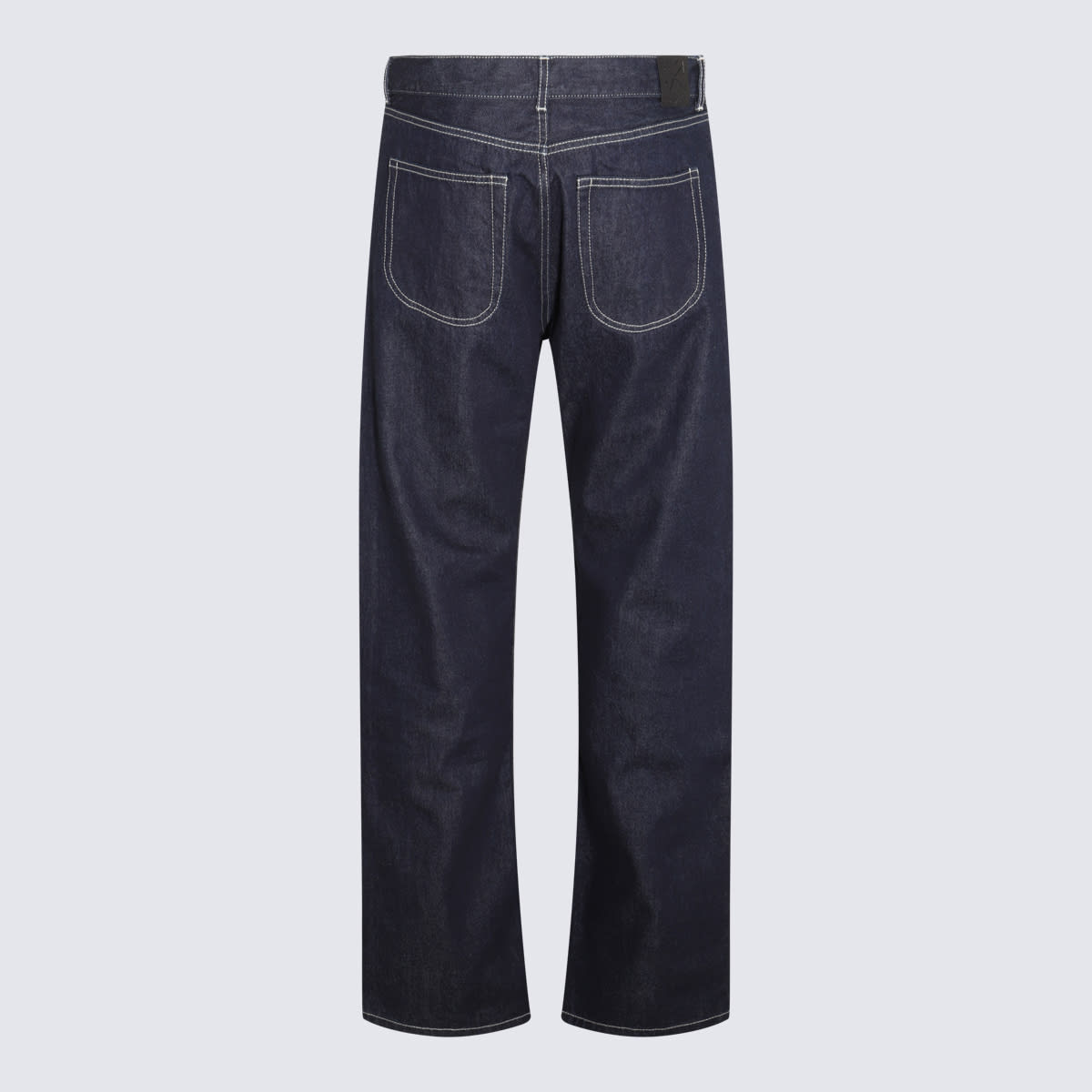 Shop Off-white Dark Blue Cotton Jeans In Brown