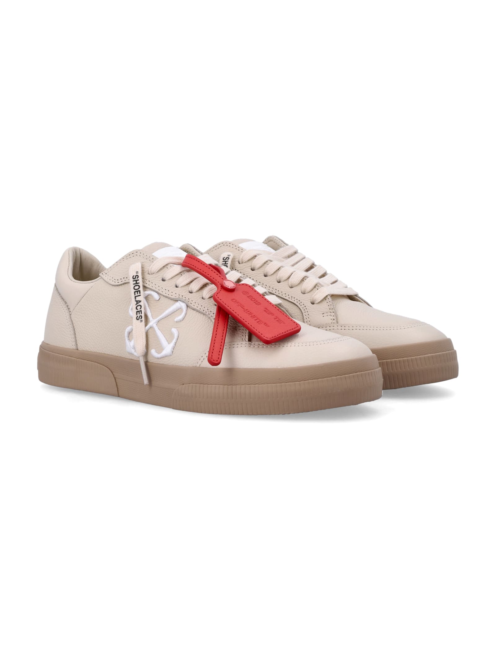 Shop Off-white New Low Vulcanized In Beige White