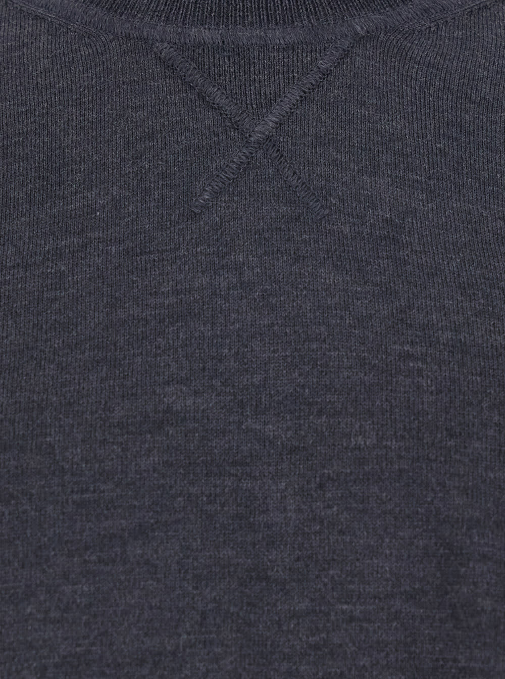 Jacquemus Dark Grey Crewneck Embroidered Sweater In Blue
