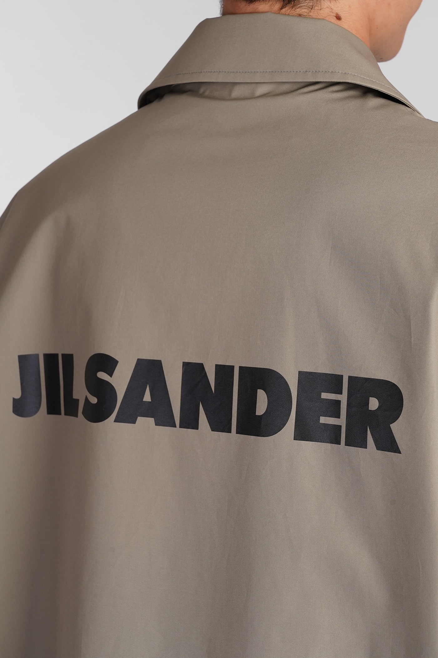 Jil Sander Casual Jacket In Green Cotton In Green