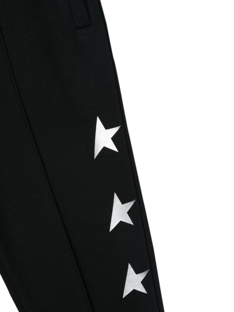 Shop Golden Goose Star/ Boys Jogging Pants Tapared Leg/ Multistar Printed In Black