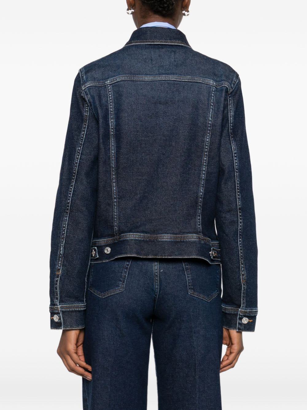 7 For All Mankind Adi Denim Trucker Jacket In Multi