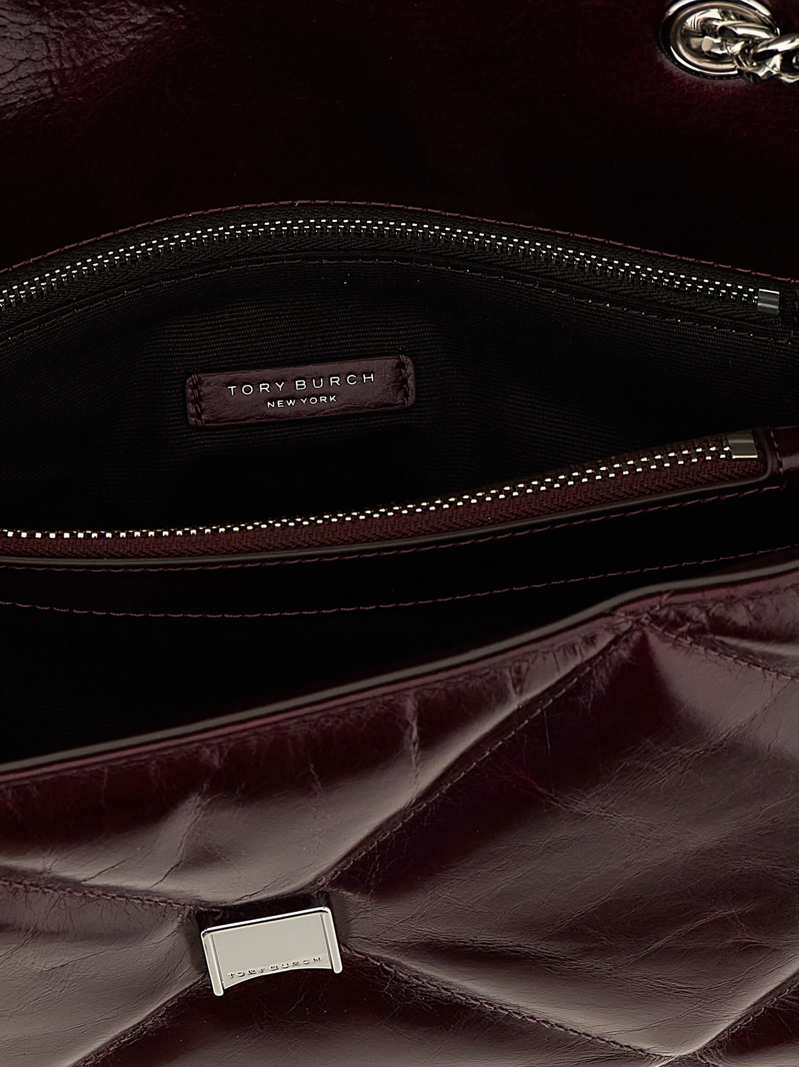 Tory Burch Kira Diamond Quilt Distressed Convertible Shoulder Bag Crossbody Bags Bordeaux In Red