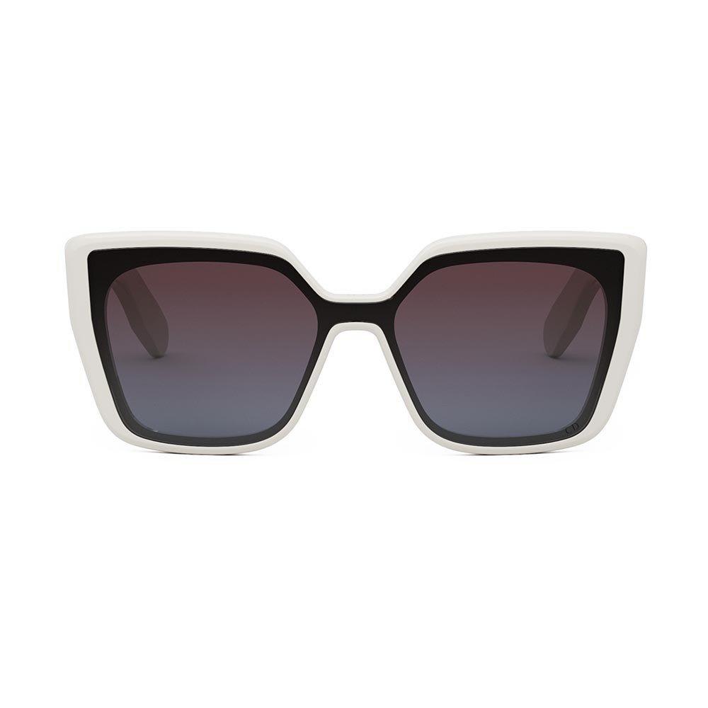 Shop Dior Square Frame Sunglasses In 25t - White