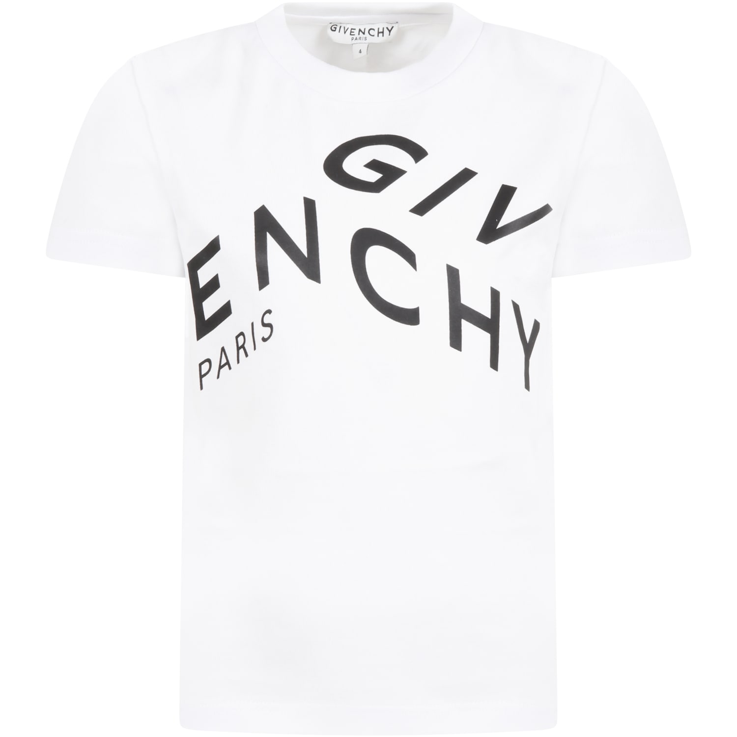 GIVENCHY WHITE T-SHIRT FOR KIDS WITH LOGO,H25245 10B
