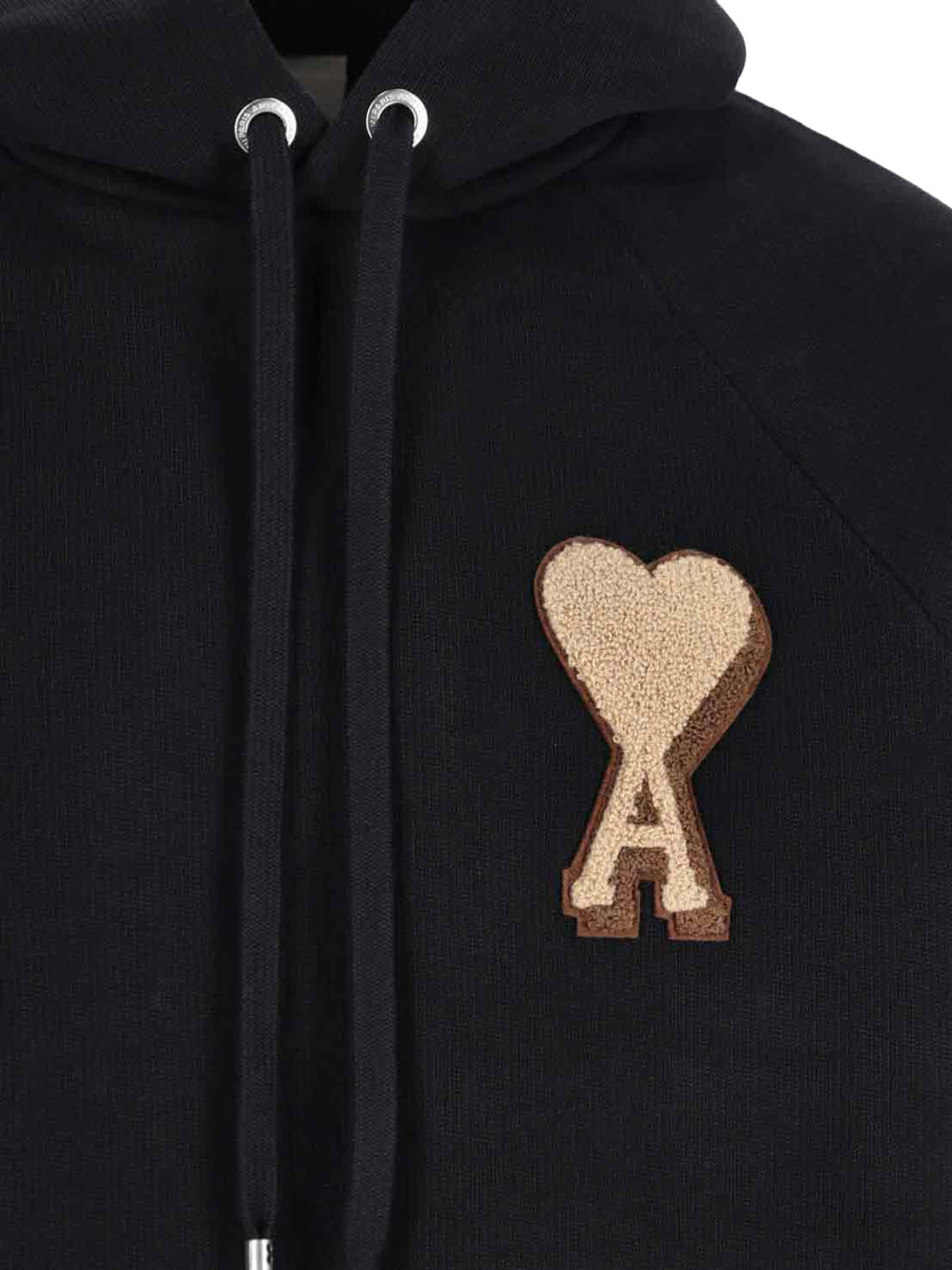 Ami Alexandre Mattiussi Ami Paris Black Ami De Coeur Hoodie Men In Black