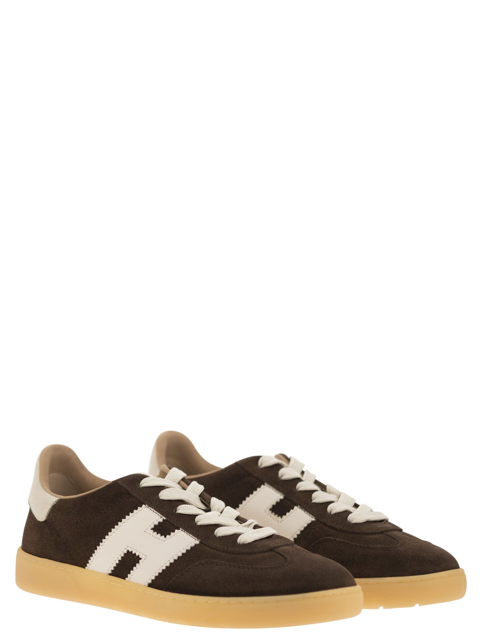 Shop Hogan Cool - Suede Trainers In Dark Brown