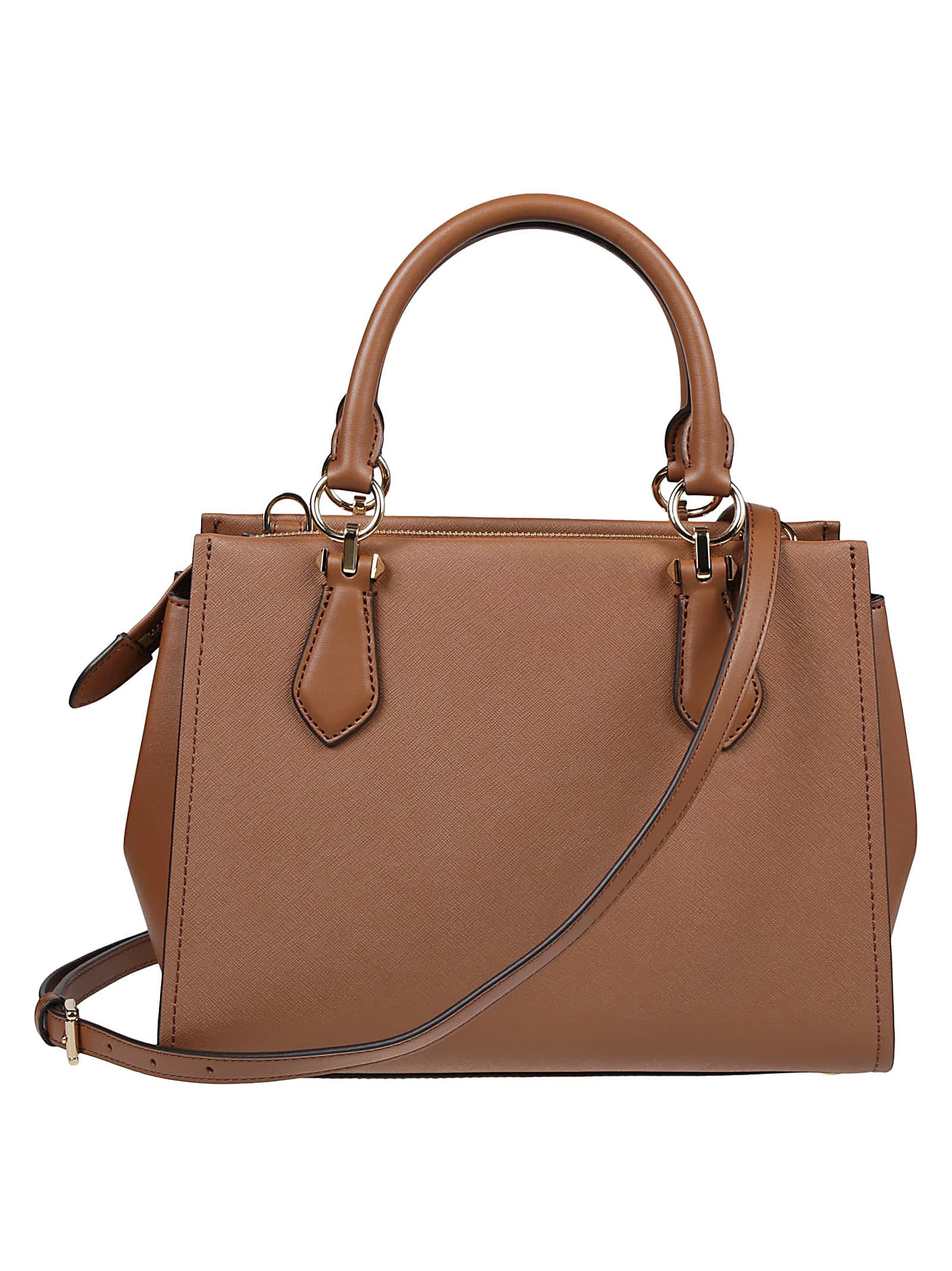 Shop Michael Kors Medium Marylin Satchel Bag In Buff