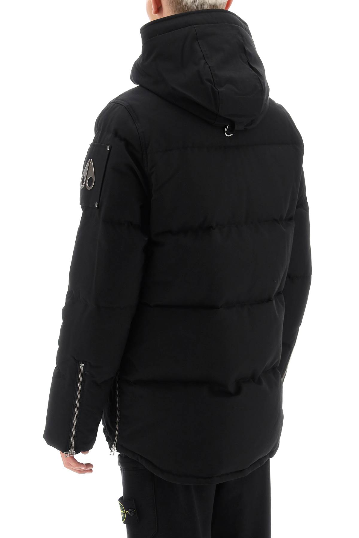 Shop Moose Knuckles Original Ballistic Bomber Neoshear Down Jacket In Black (black)