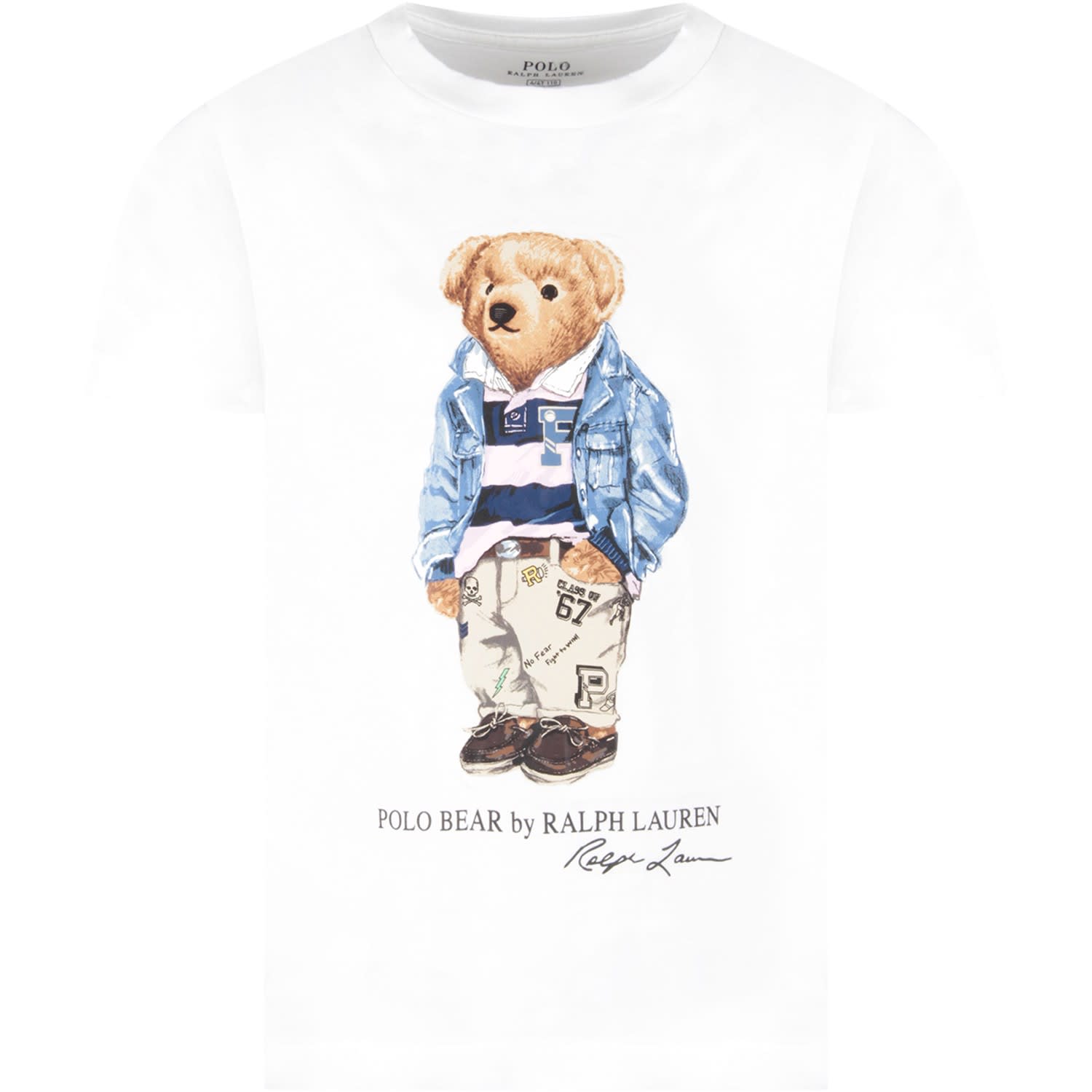 ralph lauren teddy bear white shirt