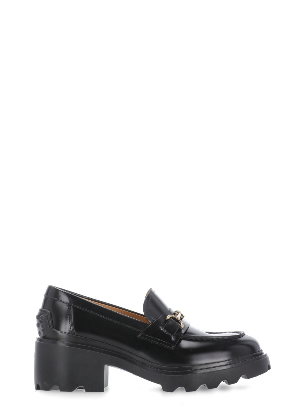 Shop Tod's Leather Loafers In Black