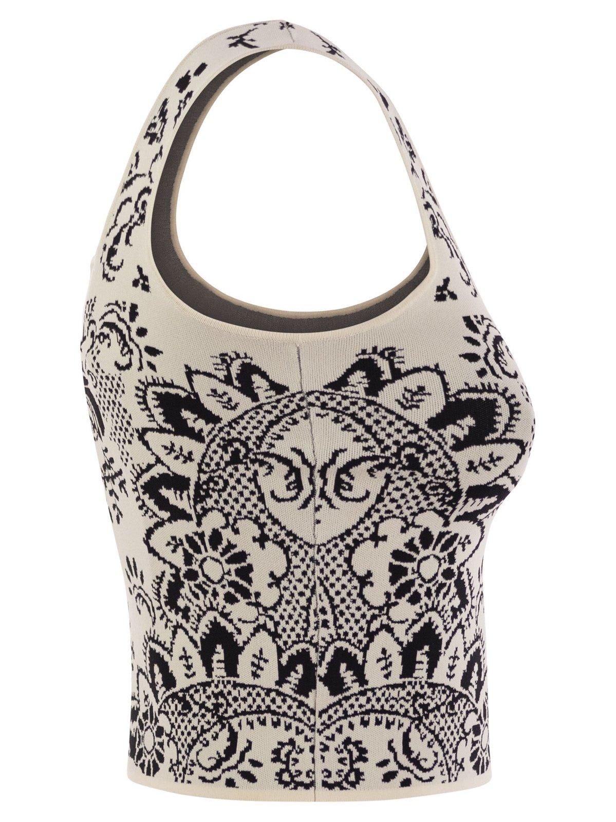 Weekend Max Mara Pilade All-over Patterned Top In Neutral