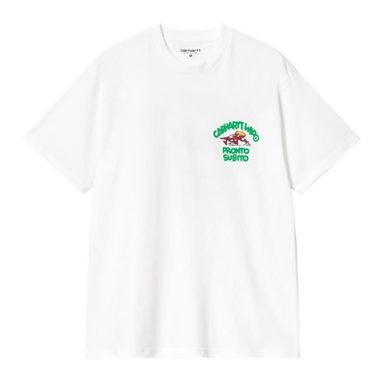 Carhartt White Crewneck Printed T-shirt In White