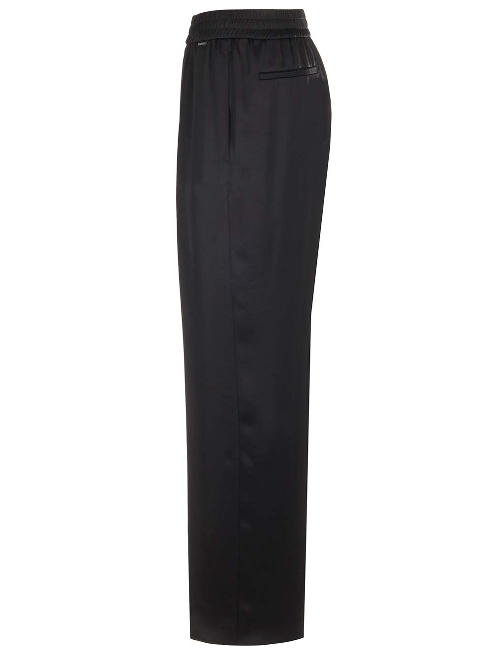 Valentino Black Elasticized Trousers In Black