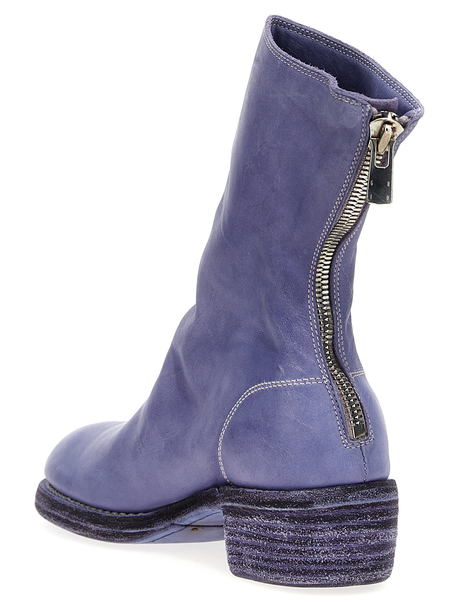 Shop Guidi 788zx Ankle Boots In Purple