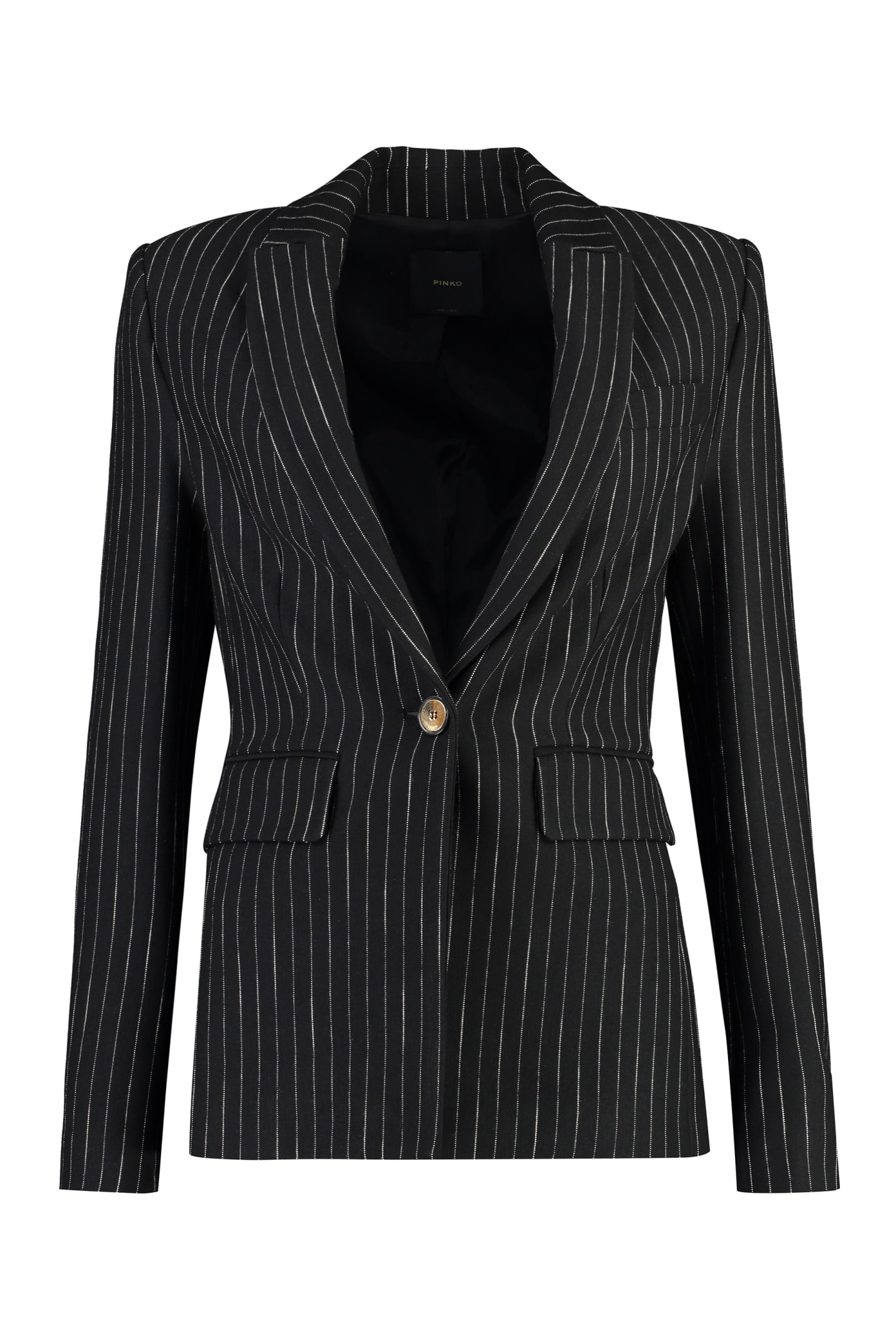 Shop Pinko Single-breasted One Button Jacket In Black