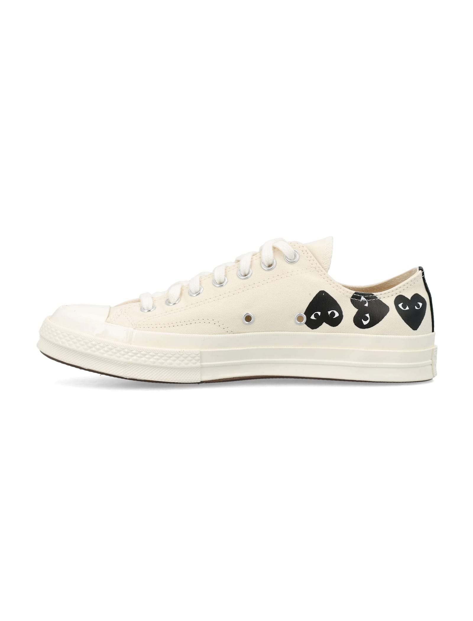 Comme Des Garçons Multi Heart Low Top In White