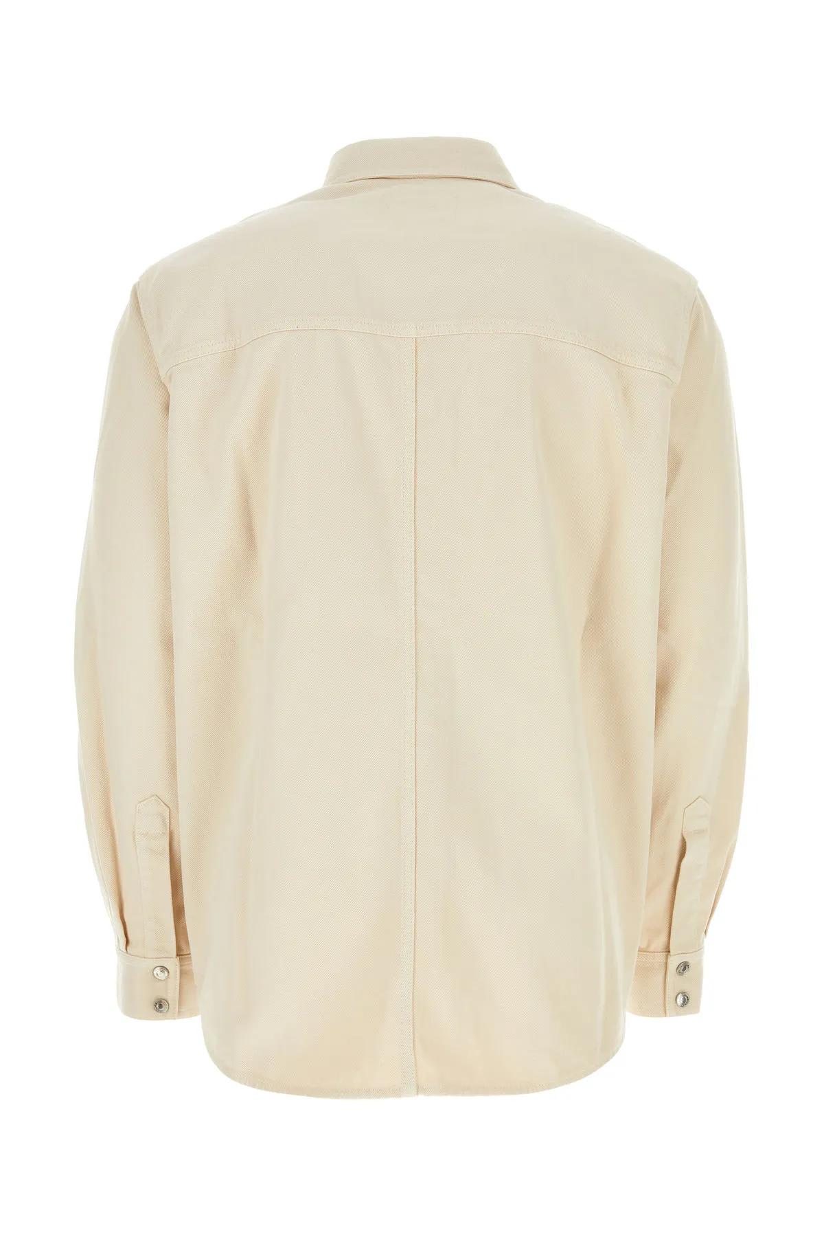 Shop Isabel Marant Sand Denim Tailly Shirt In Powder