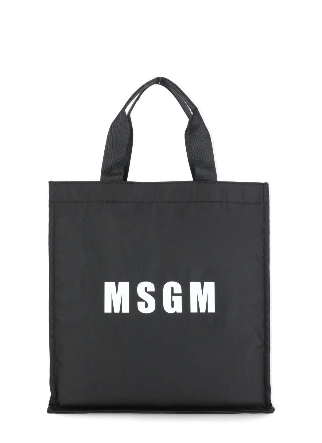 Msgm Tote Shoulder Bag In Black