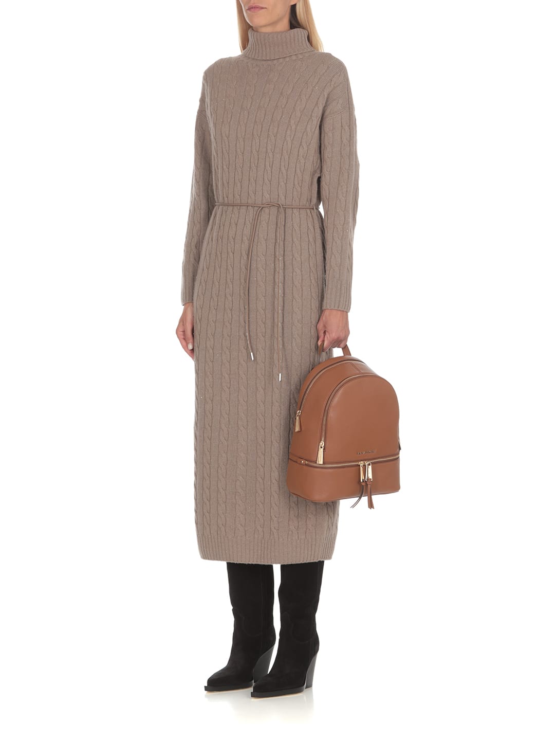 Michael Michael Kors Rhea Logo Backpack In Brown