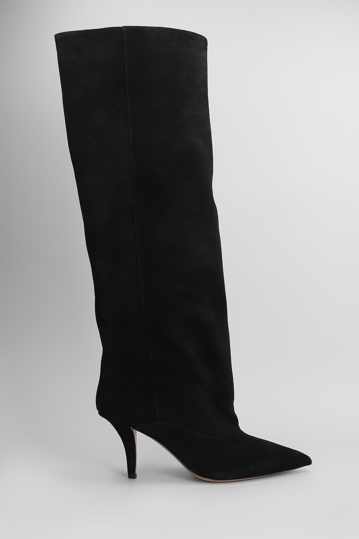 Paris Texas Ines Reverse 75 High Heels Boots In Black Suede