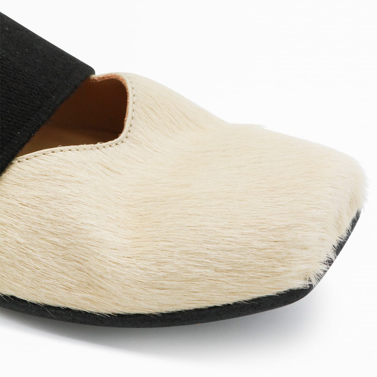 Uma Wang Strap Square-toe Flat Shoes In Neutral