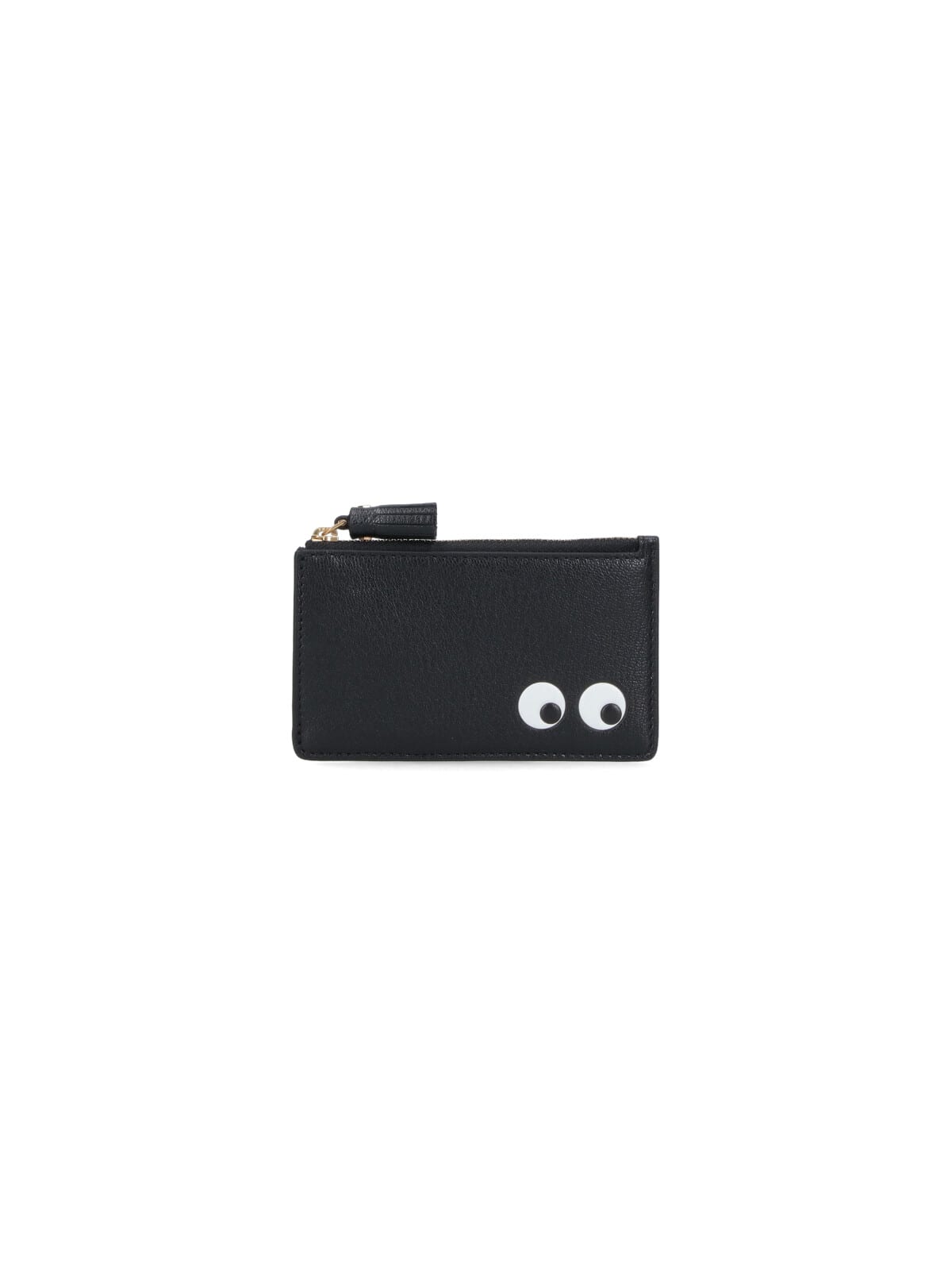 Anya Hindmarch Women Black Leather Eyes Card Holder