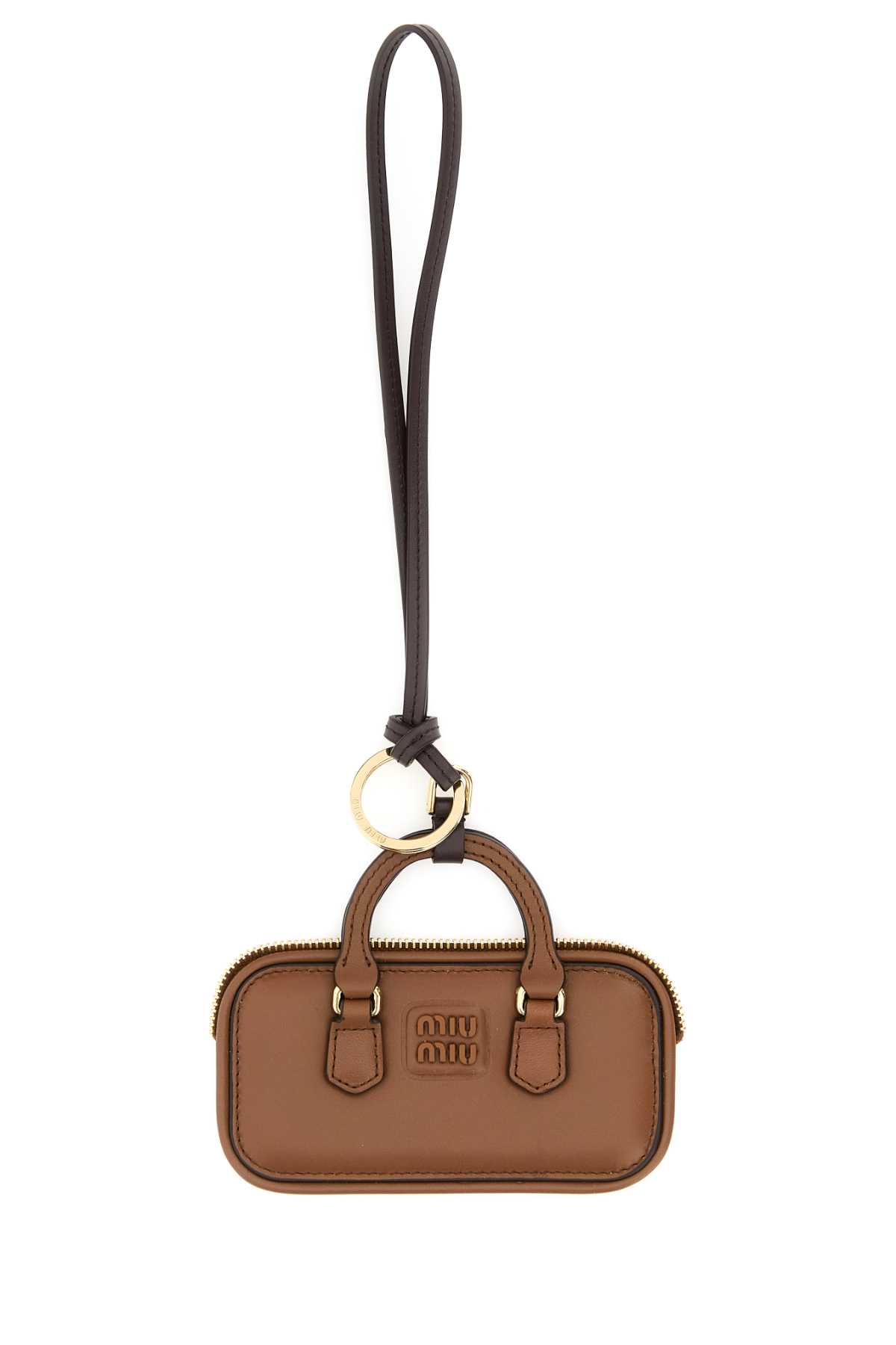 Miu Miu Caramel Leather Keyring