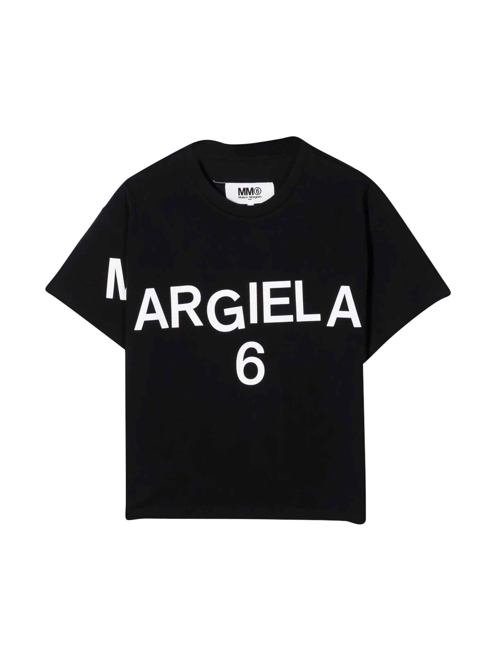 Black T-shirt Unisex Mm6 Maison Margiela Kids