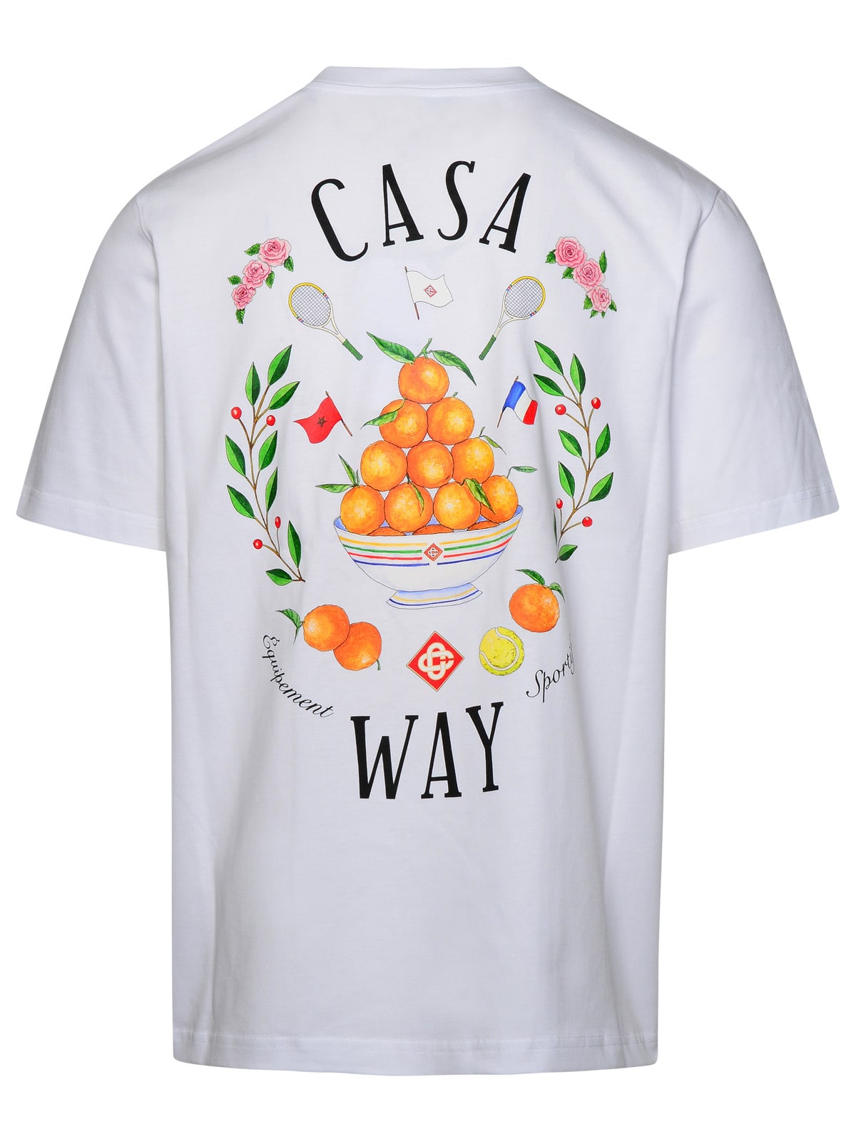 Shop Casablanca Casa Way White Organic Cotton T-shirt