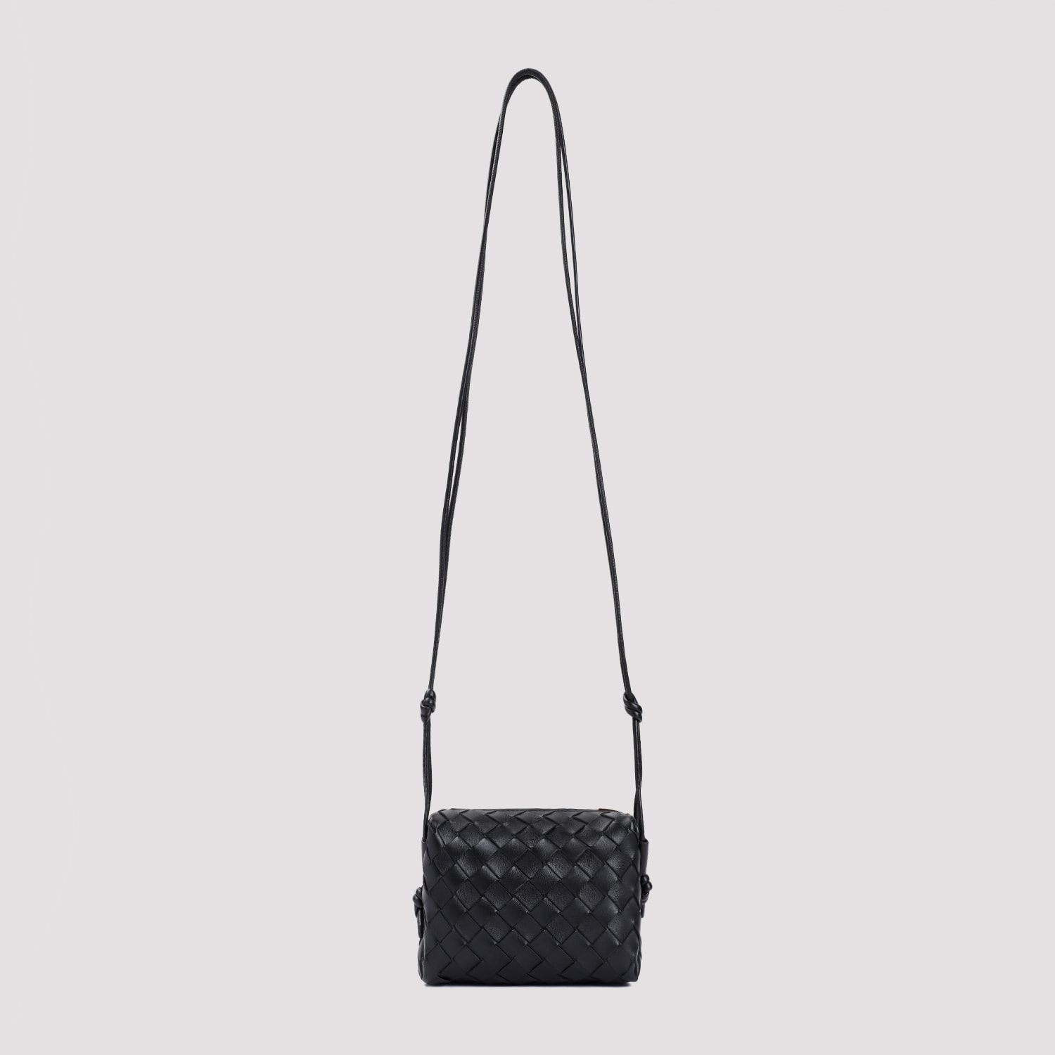 Shop Bottega Veneta Mini Loop Camera Bag In Black Gold