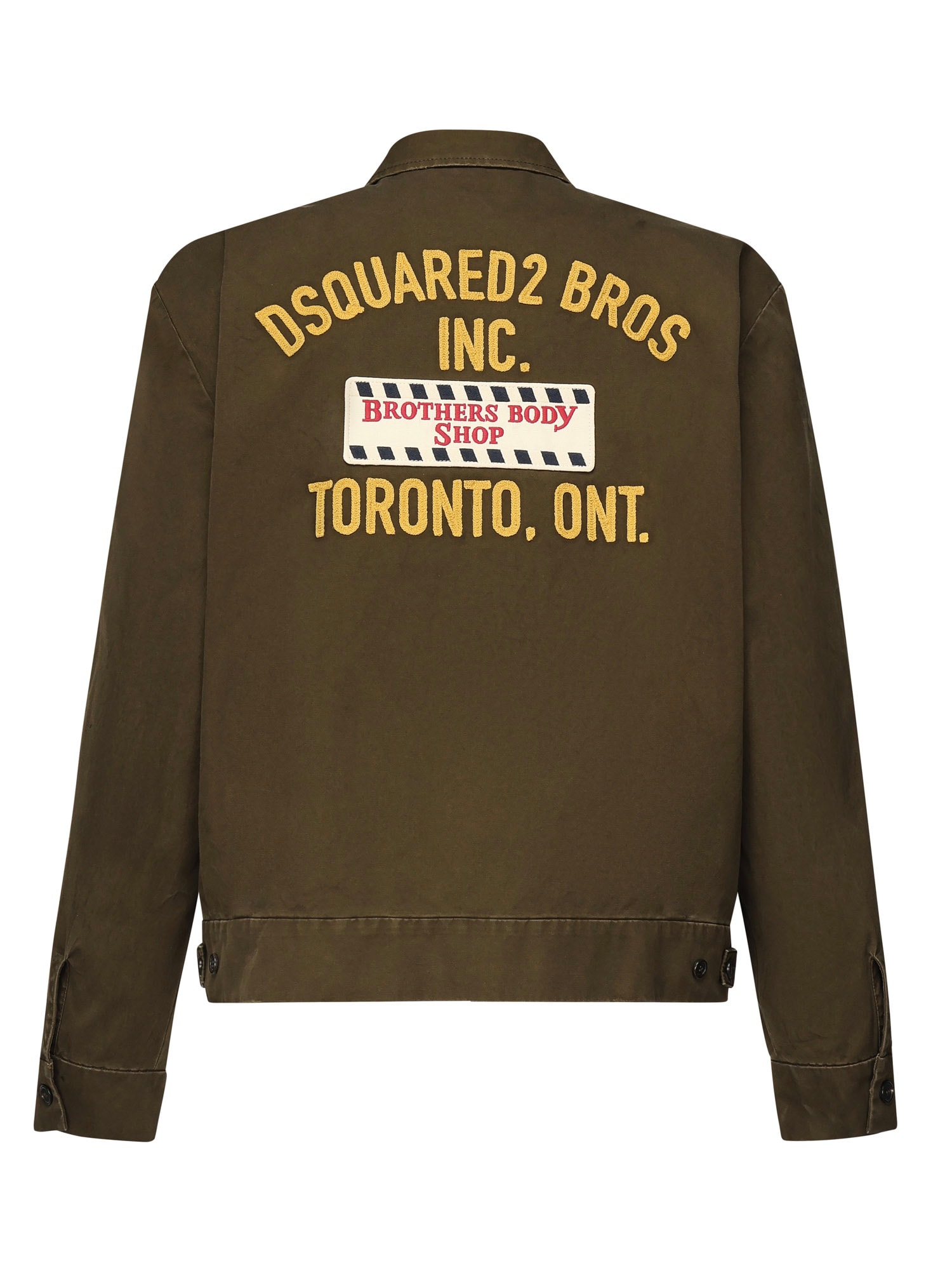 Dsquared2 Zip-up Jacket With Logo In Green