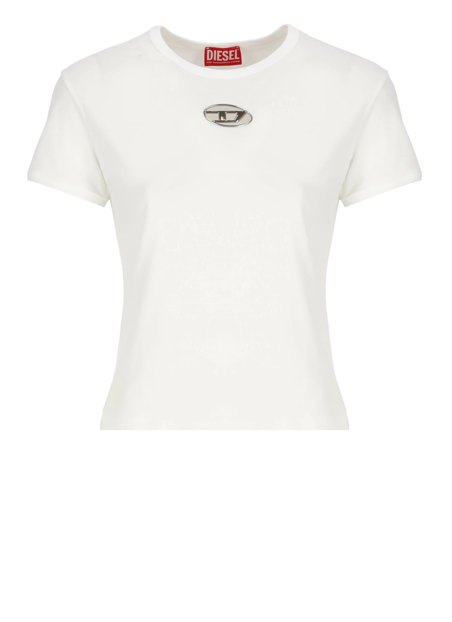 Shop Diesel T-shirt With Logo In White