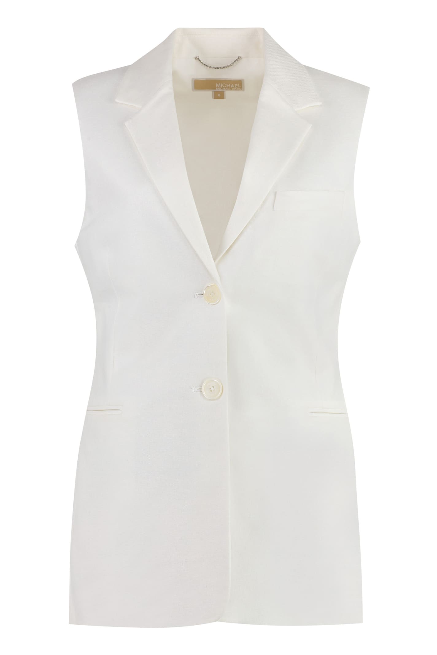 Shop Michael Michael Kors Linen Blazer In White