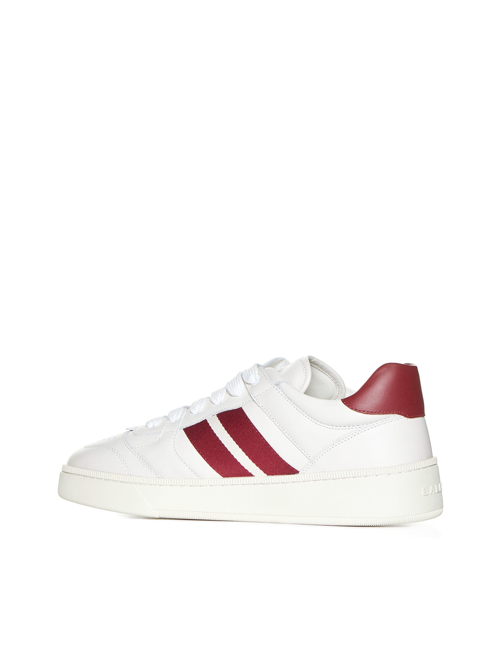 Bally Rebby Sneakers In White/red
