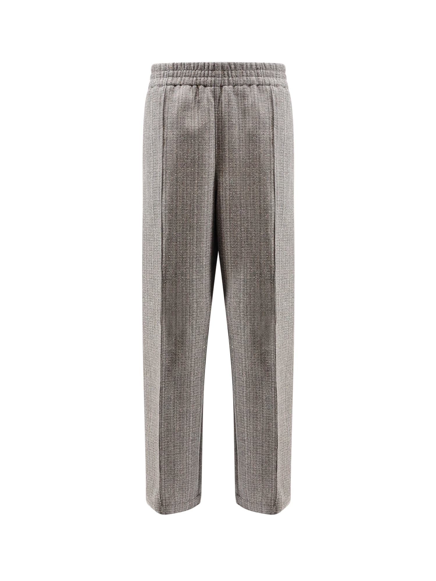 Ami Alexandre Mattiussi Ami Paris Men Virgin Wool Blend Trousers In Gray