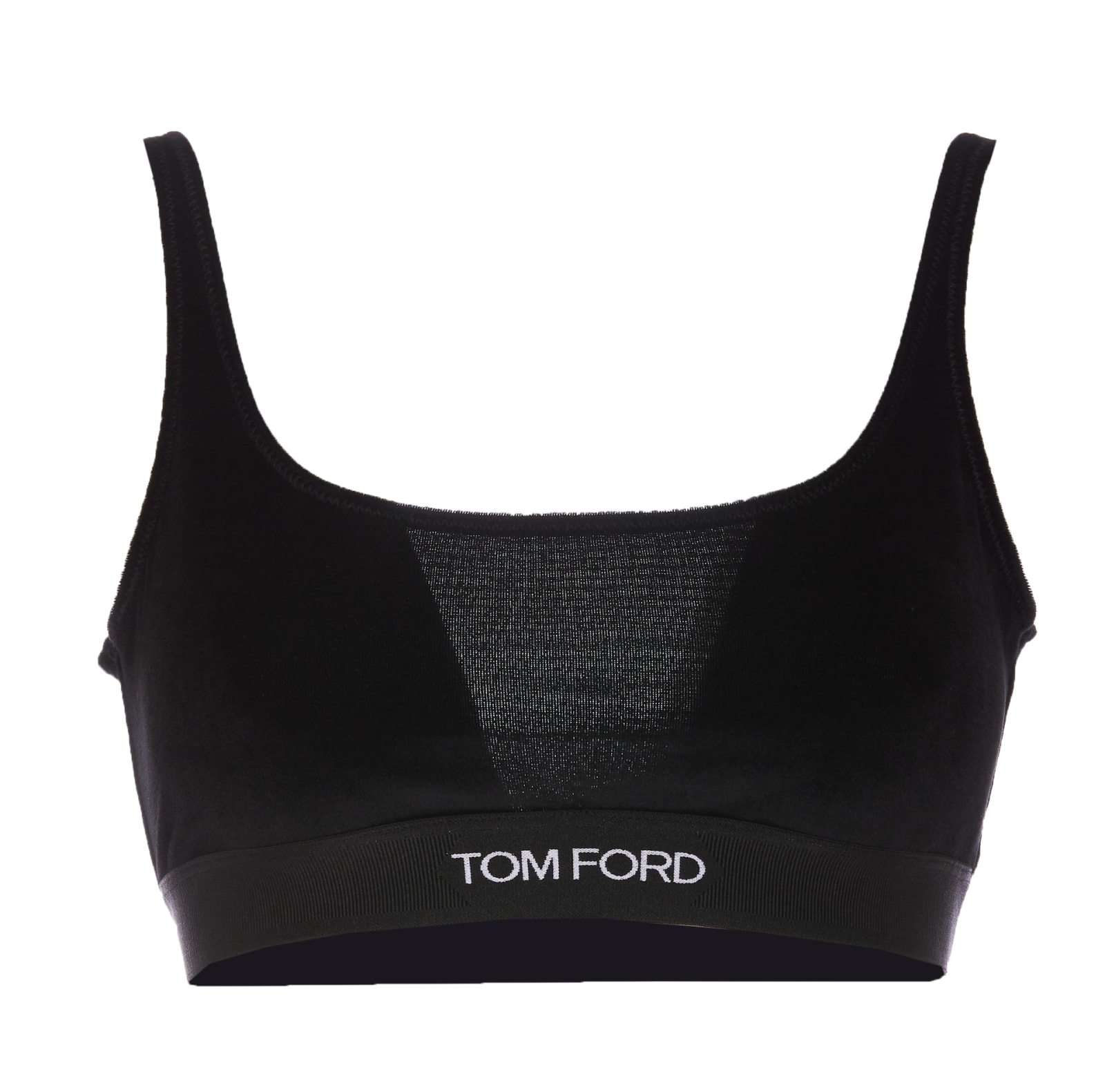 Shop Tom Ford Logo Top In Black