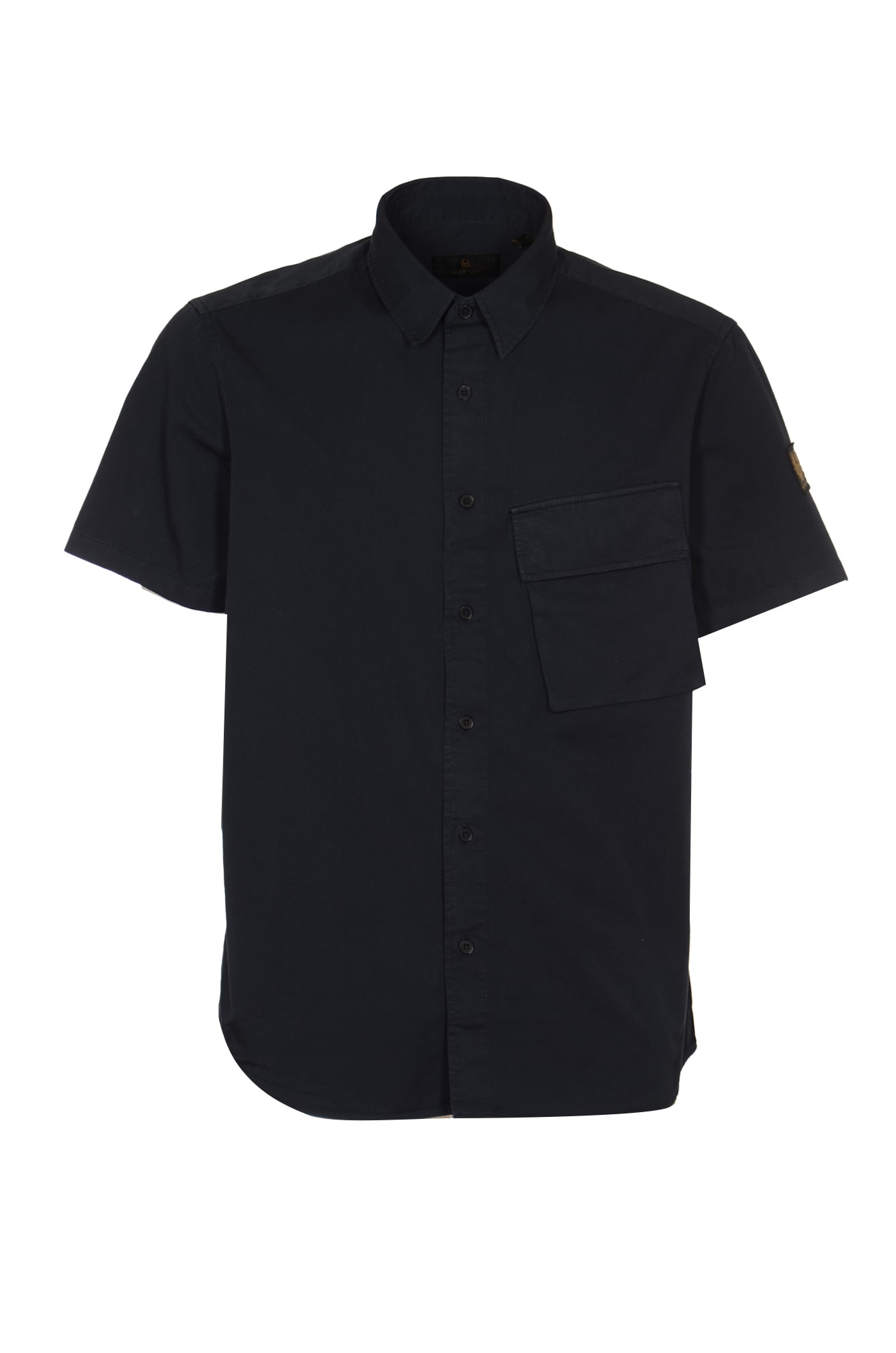 Shop Belstaff Scale Short-sleeved Shirt In Dark Ink