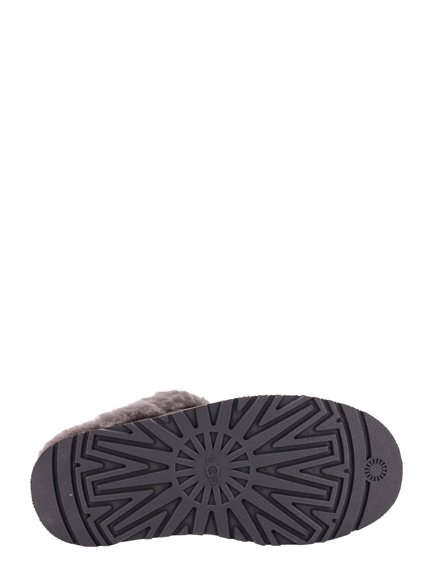 Ugg Gray Mule In Mutton With 3cm Platfoarm In Grigio