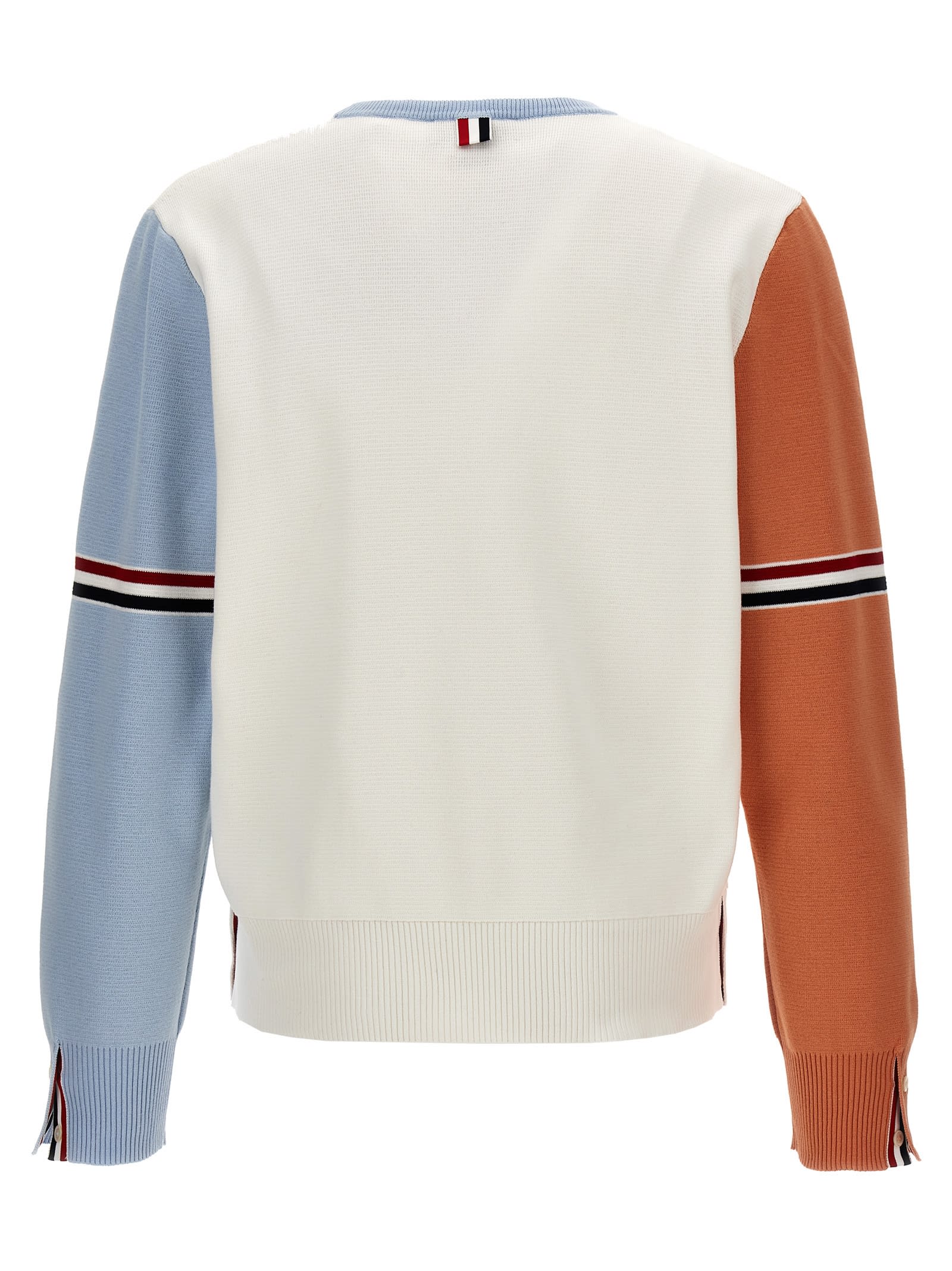 Shop Thom Browne Rwb Sweater In Multicolor