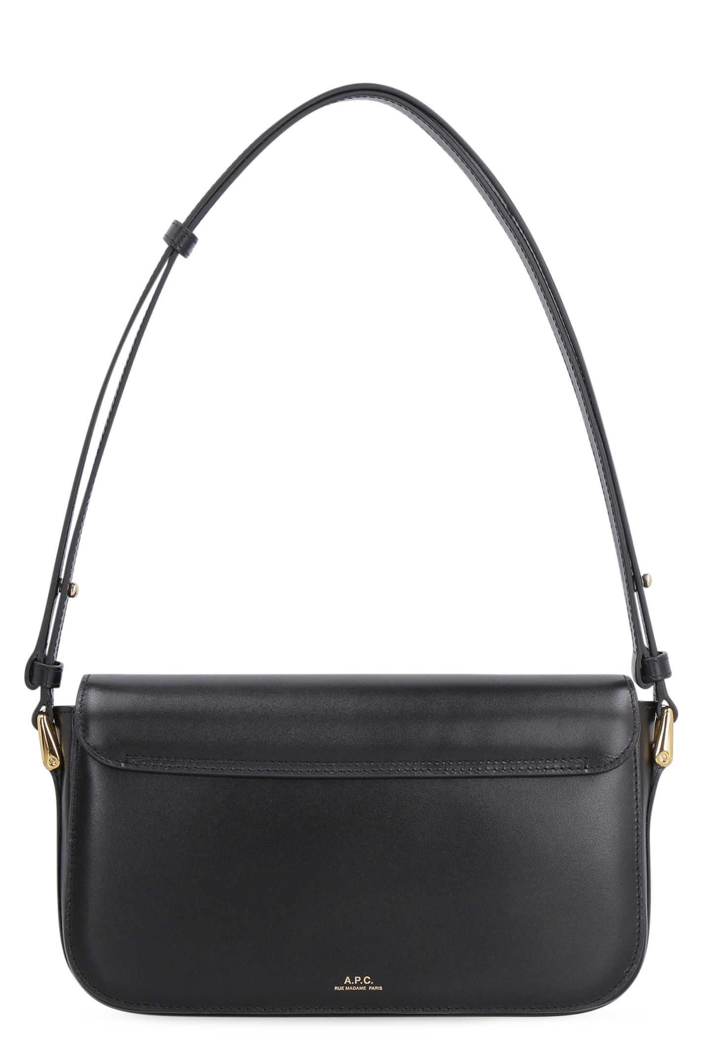 Shop Apc Grace Leather Crossbody Bag In Lzz Black