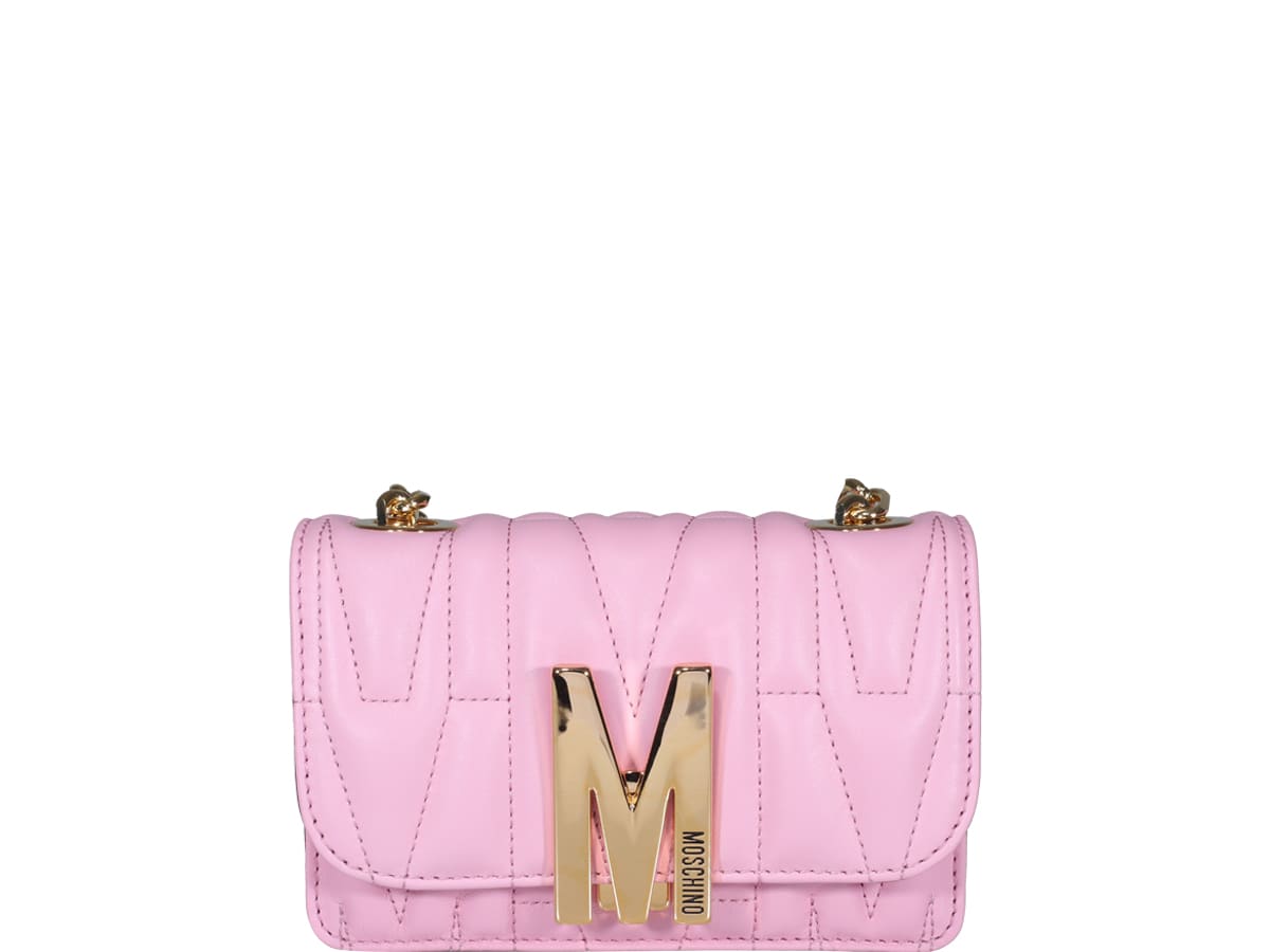 Moschino Mini M Quilted Shoulder Bag