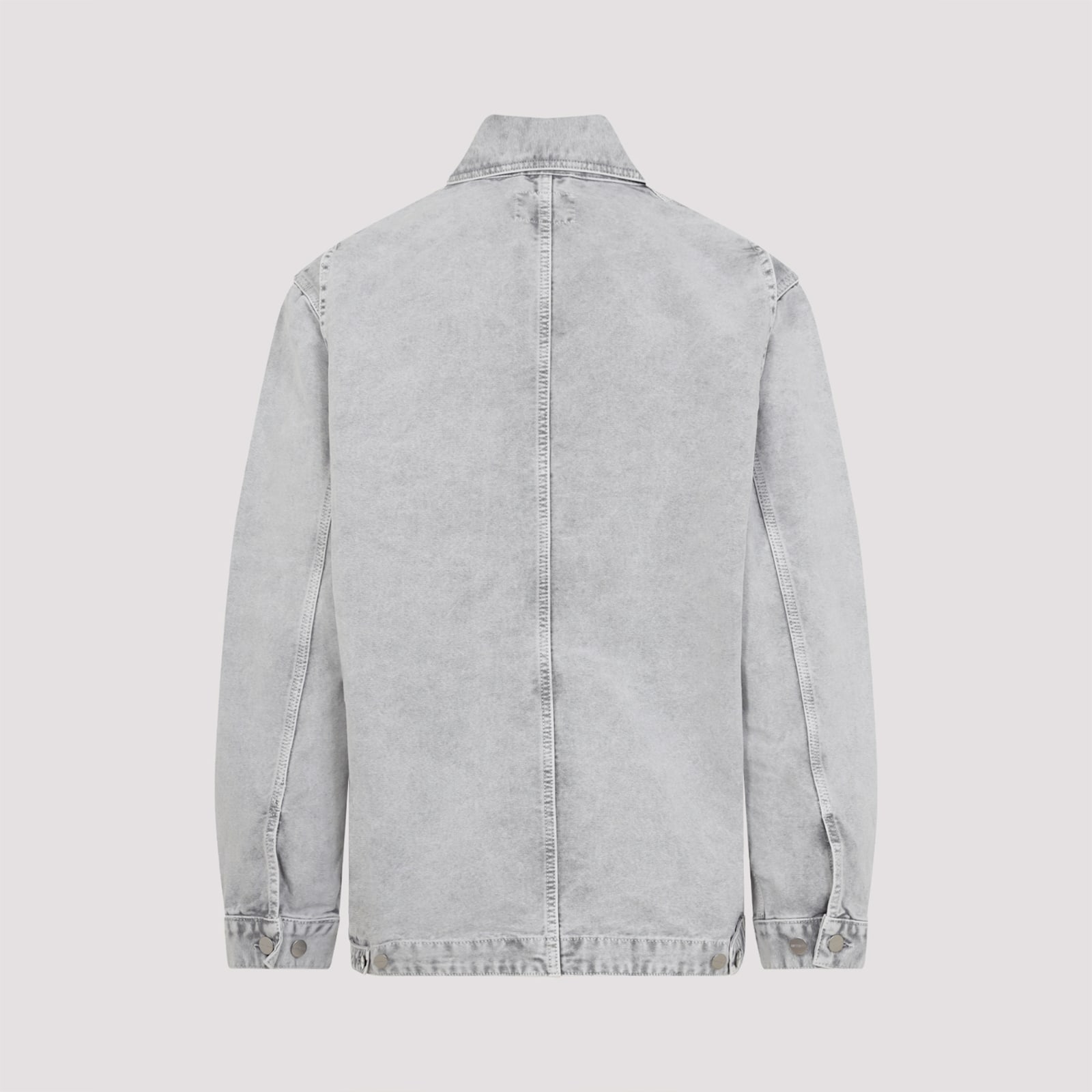 Carhartt Wip Button-up Organic Cotton Jacket In White