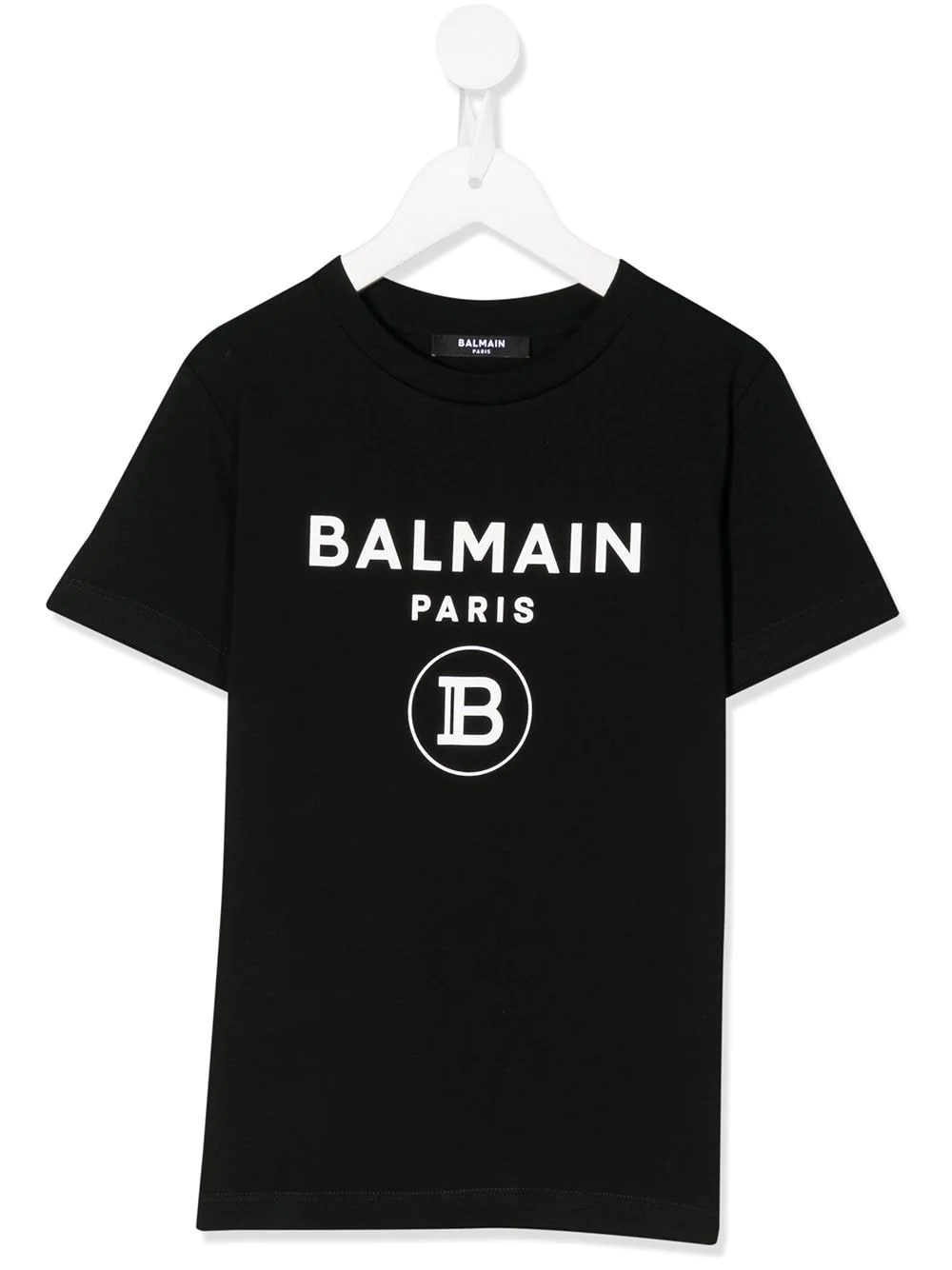 Shop Balmain Unisex Kid Black And White T-shirt With Logo